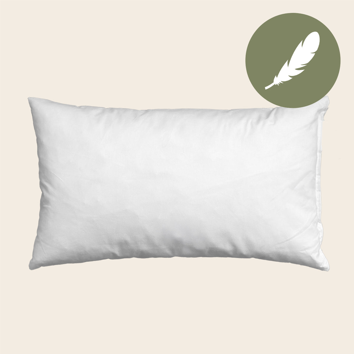 Set of two upcycled cushions, 50x50cm and 30x50cm, feather inners included