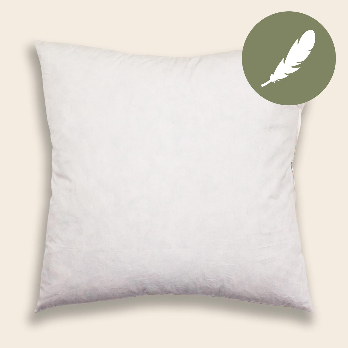 Set of three upcycled cushions, 50x50cm and 40x40cm, feather inners included