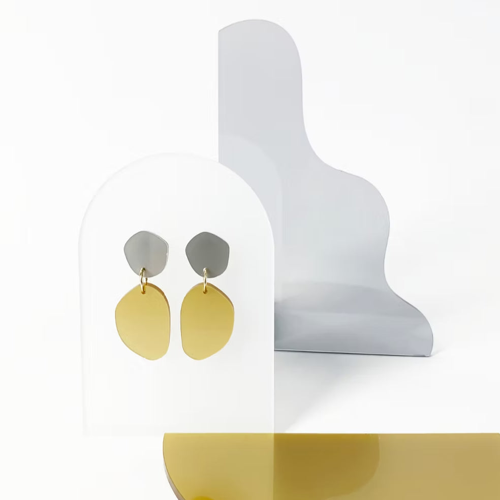 Recycled øreringe i akryl, Reflect