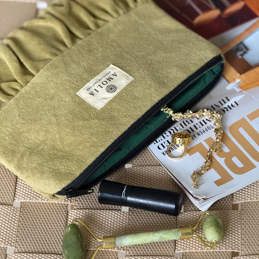 Upcycled vintage taske, sennepsgul