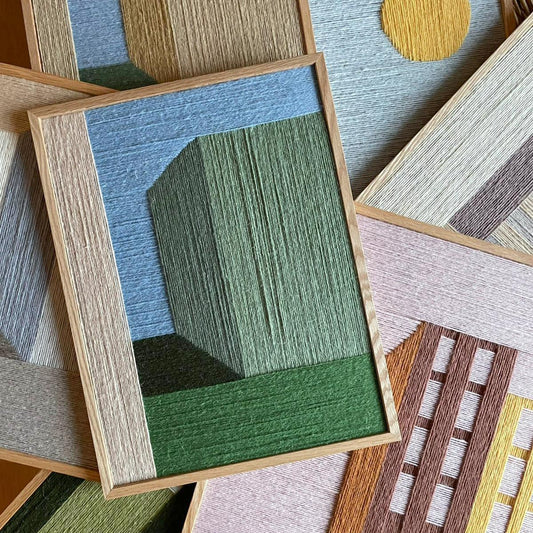 Upcycled kunstværk 30x40cm, Nr. 1