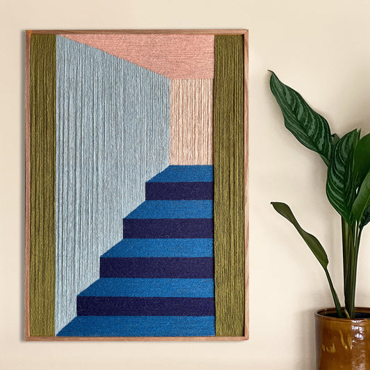 Upcycled kunstværk 50x70cm, Nr. 46