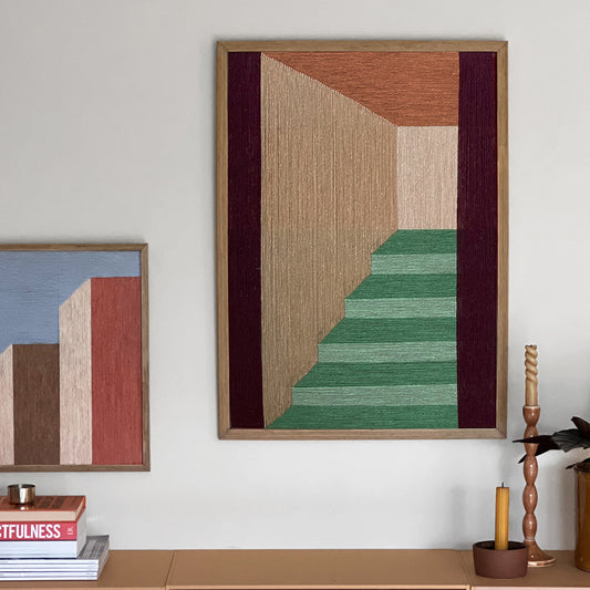 Upcycled kunstværk 50x70cm, Nr. 13