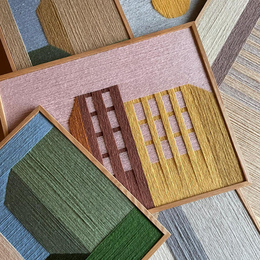 Upcycled kunstværk 50x40cm, Nr. 56