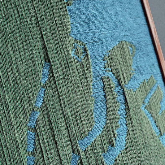 Upcycled kunstværk - København kort, 40x50cm, unik udgave