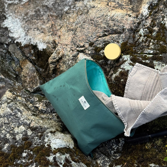Upcycled bag, large, dark green