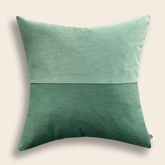 Upcycled pudebetræk, 50x50cm, grøn