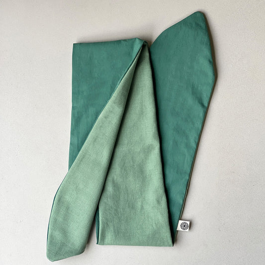 Upcycled binde hårbånd, grøn