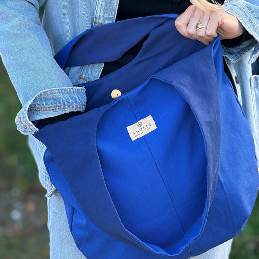 Upcycled håndtaske, Sofie, Blå