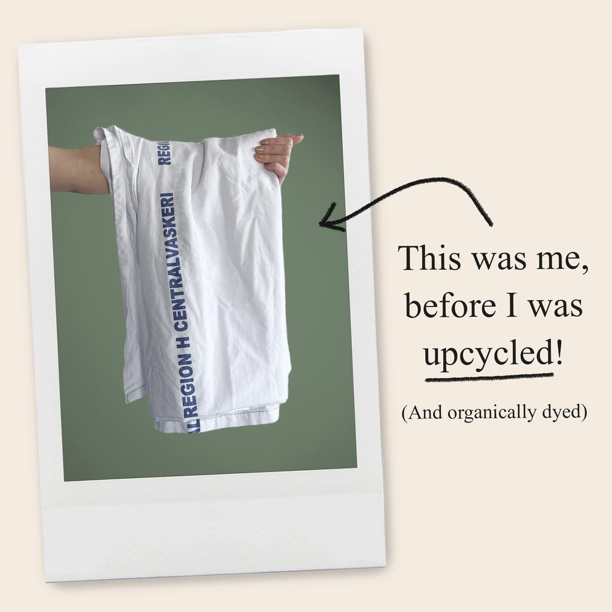 Upcycled kaninpude, 30x40cm, grøn