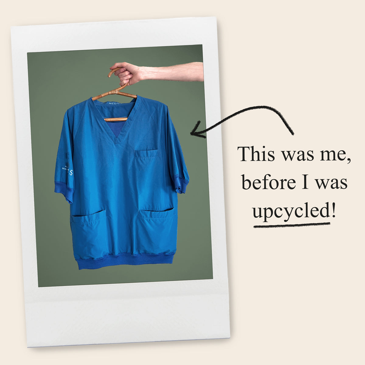 Upcycled toiletry bag, small, cobalt blue