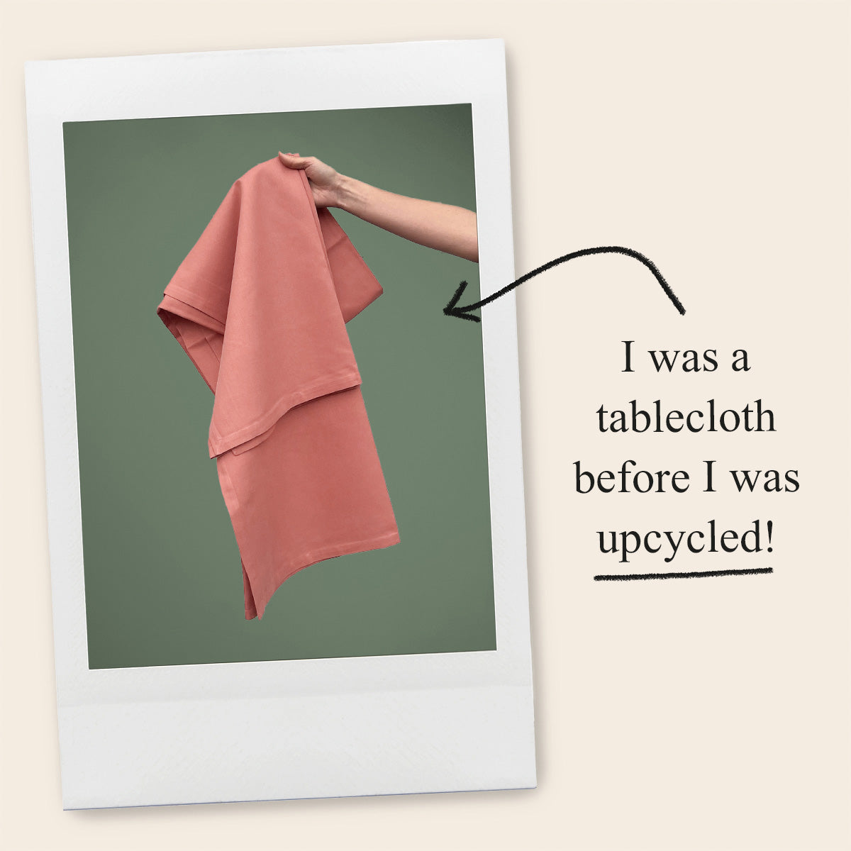 Upcycled mulepose med flaskeholder, koral