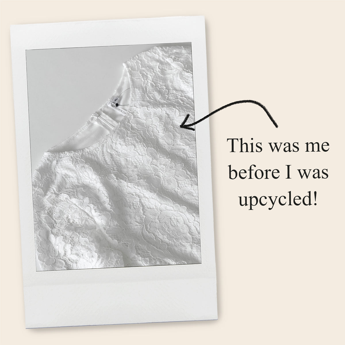 Upcycled scrunchie, lace