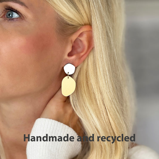 Recycled øreringe i akryl, Reflect