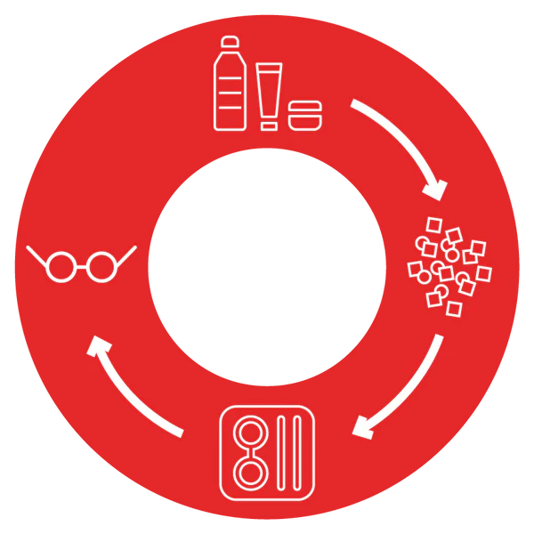 Recycled sunglasses G, Cream