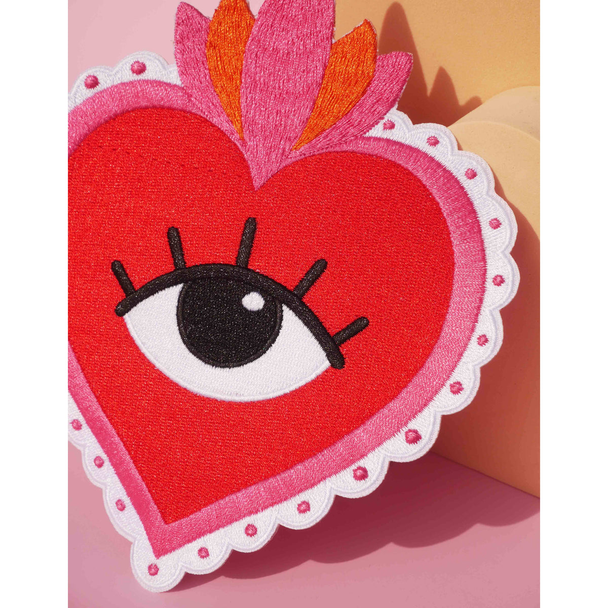 Iron-On Patch, Heart, XL