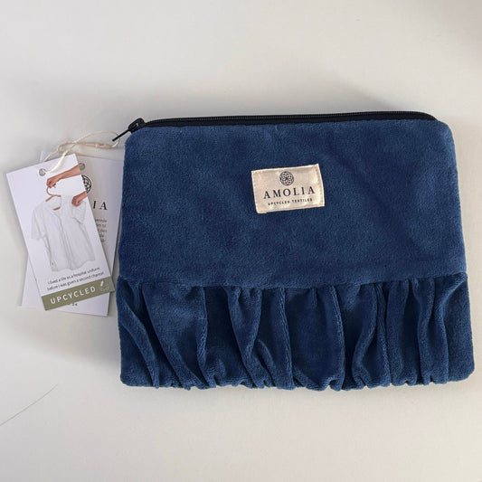 Upcycled vintage taske, blå - OUTLET