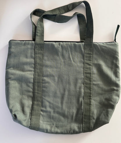 Upcycled weekendtaske,grøn OUTLET