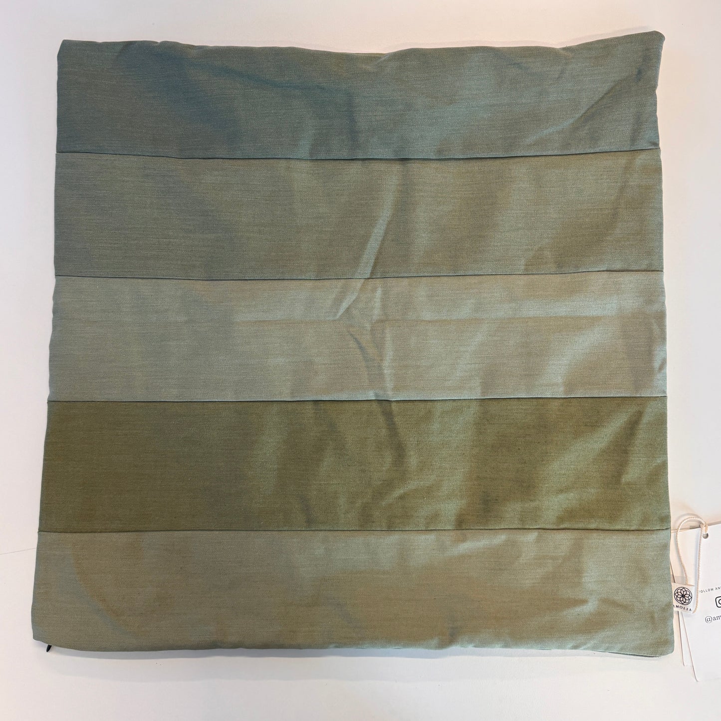 Upcycled pudebetræk, 50x50cm, grøn, Olivia - OUTLET
