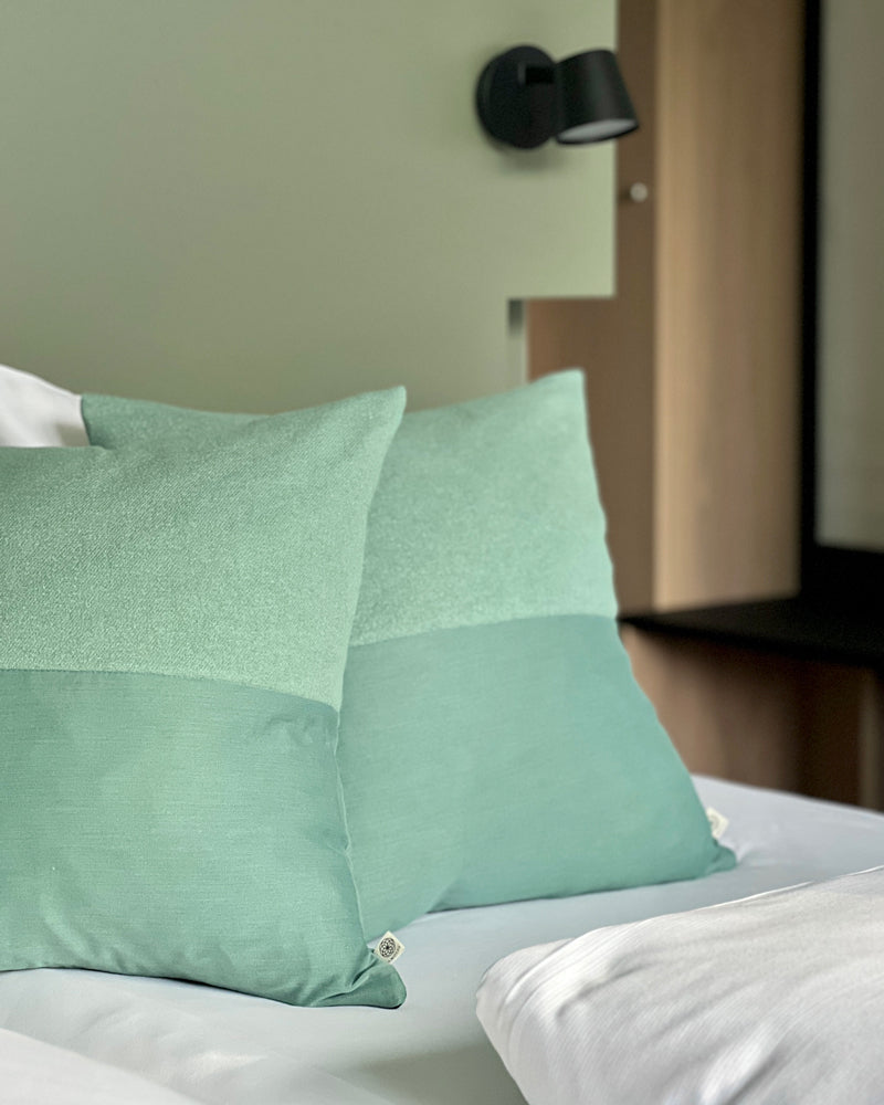 Upcycled cushion covers for Comwell Hotel in Holte, Denmark