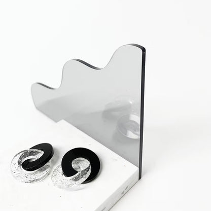 Recycled øreringe i akryl, Connect