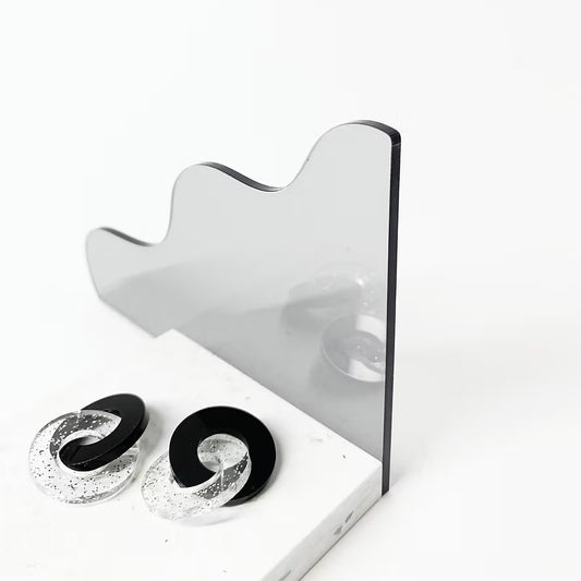 Recycled øreringe i akryl, Connect