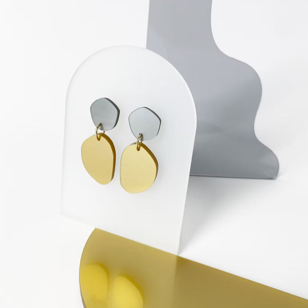 Recycled øreringe i akryl, Reflect