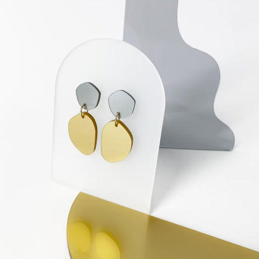 Recycled øreringe i akryl, Reflect