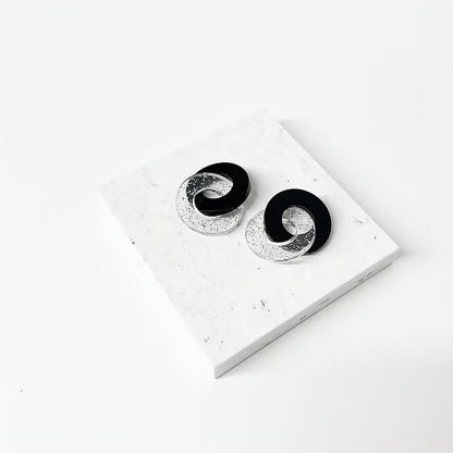 Recycled øreringe i akryl, Connect