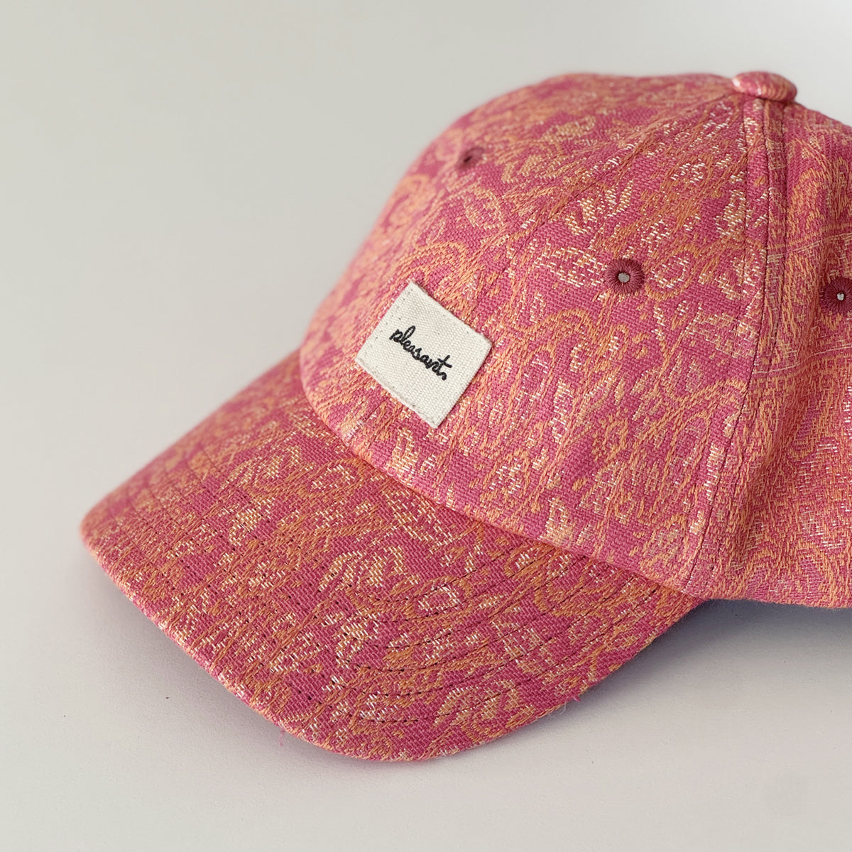 Upcycled cap, pink multi