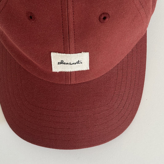 Upcycled cap, dark red