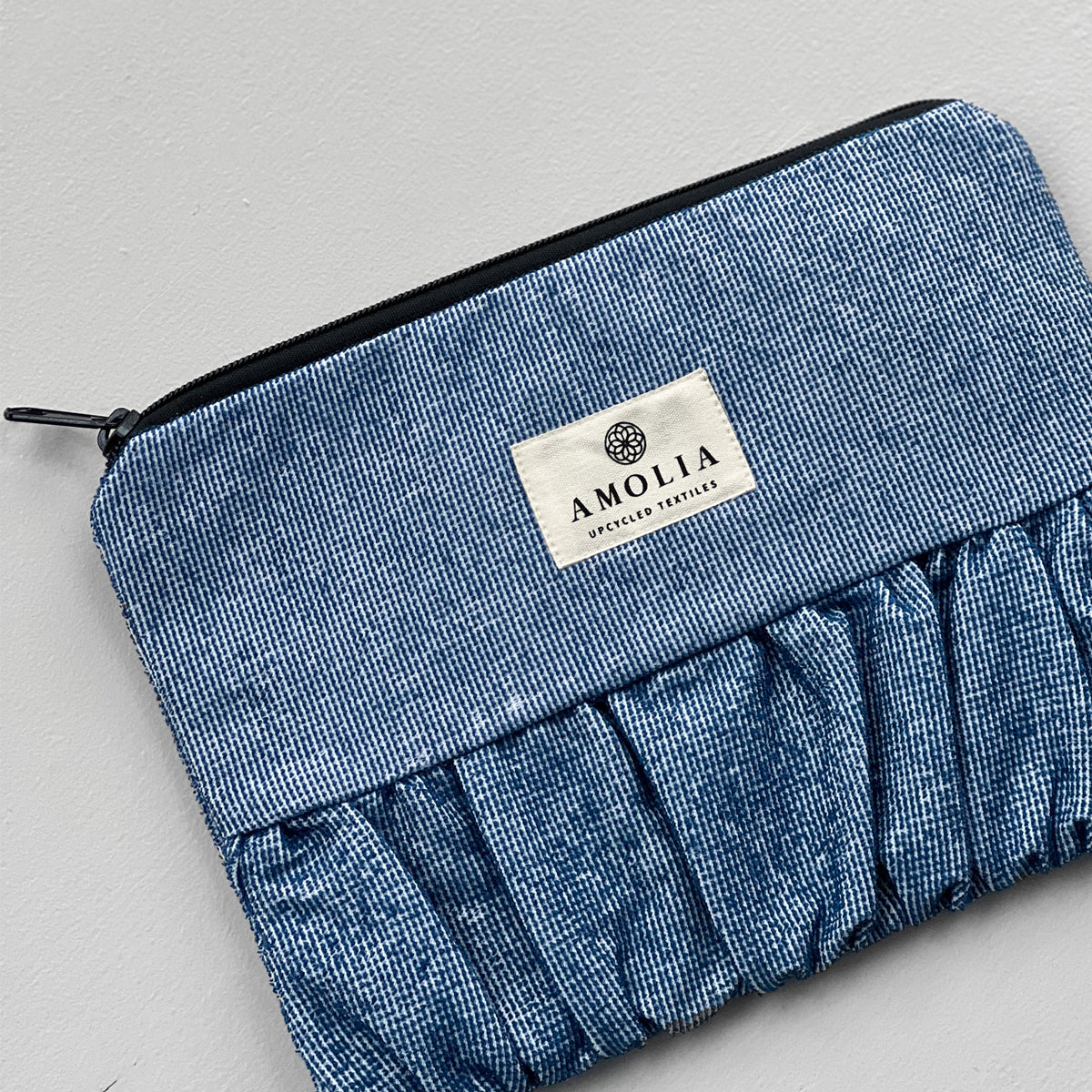 Upcycled vintage taske, blå