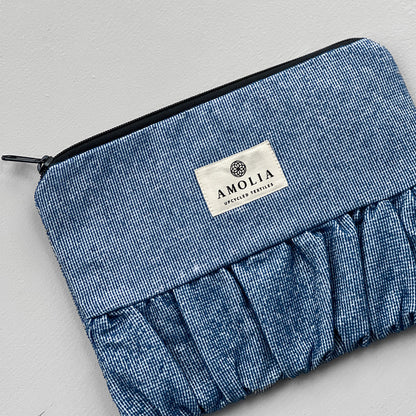 Upcycled vintage taske, blå