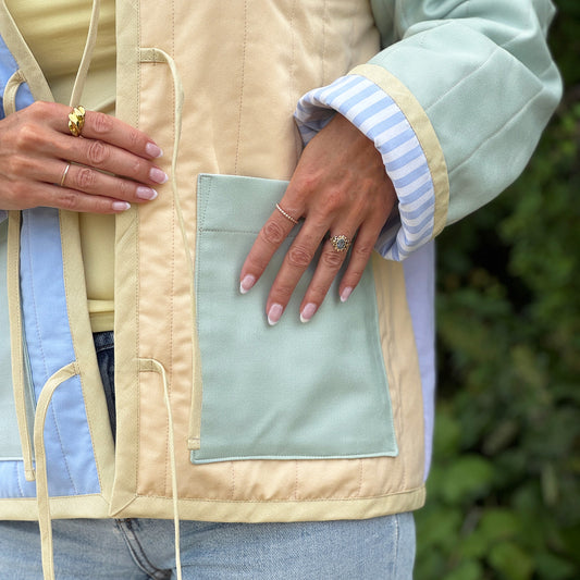 Upcycled quiltet jakke, multi, One-size (S-L)