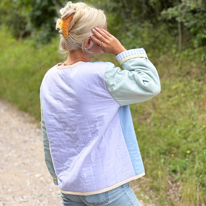 Upcycled Quilted Jacket, Multi, One-size (S-L)