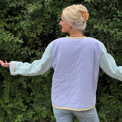Upcycled Quilted Jacket, Multi, One-size (S-L)