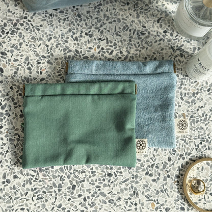 Upcycled smykkepose, grøn