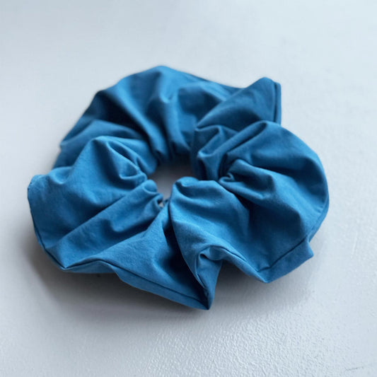 Upcycled scrunchie, blue