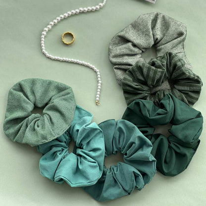 Upcycled scrunchie, grøn