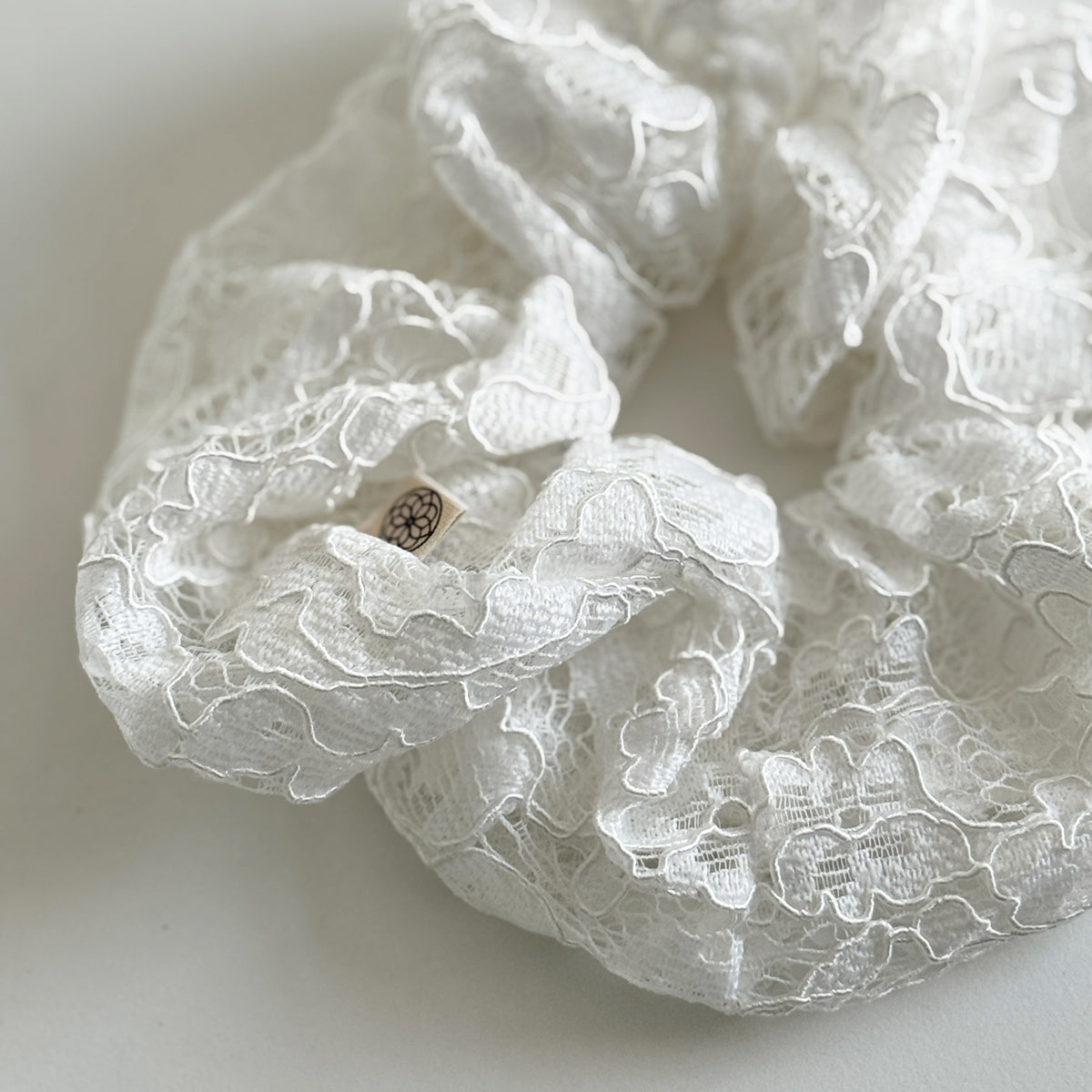 Upcycled scrunchie, lace