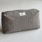 Upcycled toiletry bag, large, brown