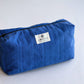 Upcycled Toiletry bag, small, cobalt blue