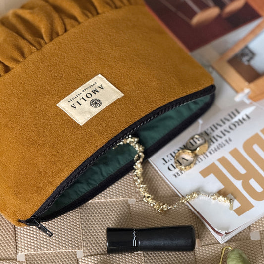 Upcycled vintage bag, burnt orange