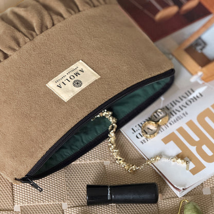 Upcycled vintage taske, kamelbrun