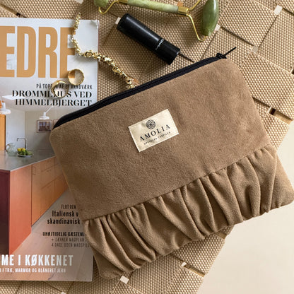 Upcycled vintage taske, kamelbrun