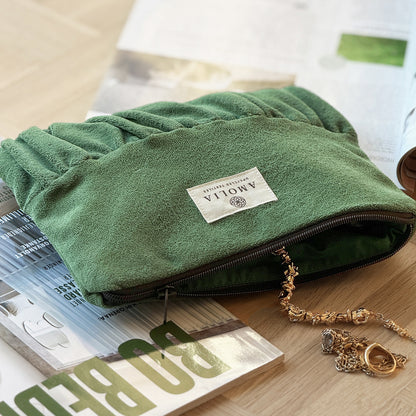 Upcycled vintage taske, grøn