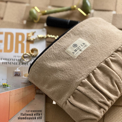 Upcycled vintage taske, lysebrun