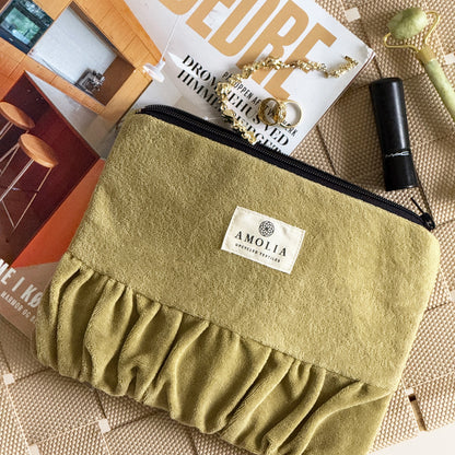 Upcycled vintage bag, mustard yellow