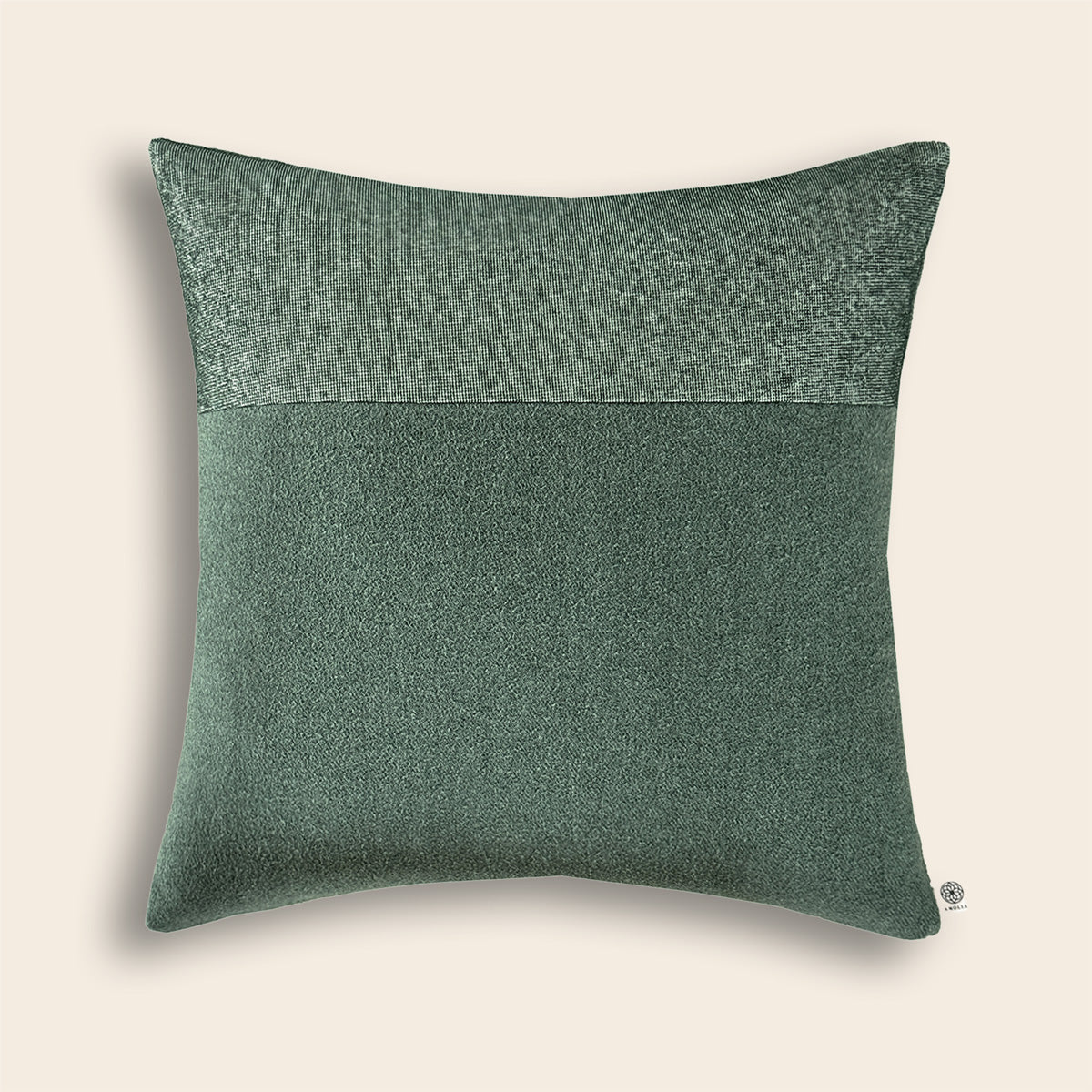 Upcycled pudebetræk, 40x40cm, skovgrøn, Saga