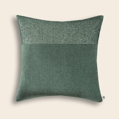 Upcycled pudebetræk, 40x40cm, skovgrøn, Saga